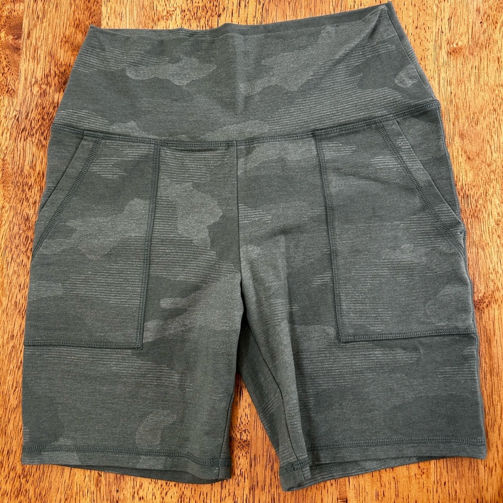 Aerie Dark Gray Camo Bike Shorts